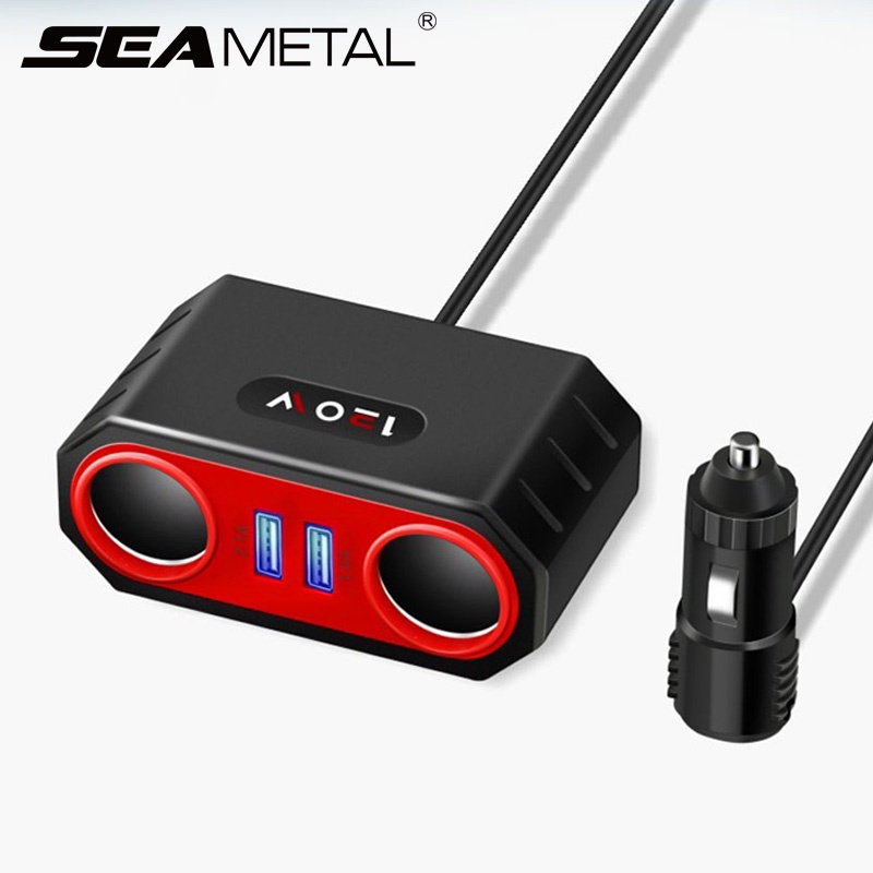Bộ sạc chuyển đổi nguồn SEAMETAL cổng USB kép DC 12V/ 24V 120W chuyên dụng cho xe hơi