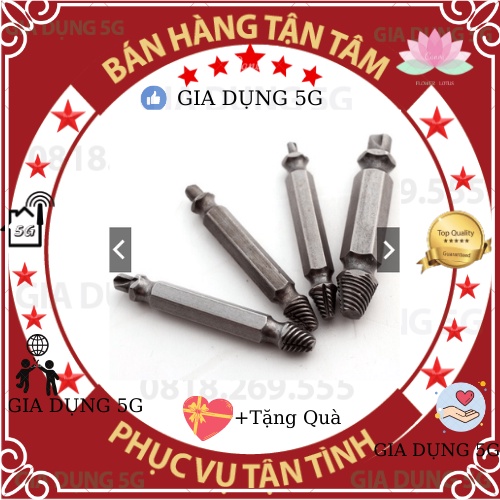 [Cao Cấp] Bộ Tháo Ốc Vít 4 Đầu Vặn Không Lo Ốc Vít Toét Lỗ, Gãy Đầu