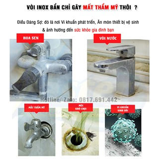 Nước Tẩy Inox Nhà Tắm Rỉ Sét, Tẩy Cặn Canxi Trên Vòi Nước Inox, Tẩy Inox Sáng Bóng Chai Lớn Faster CS 500ml