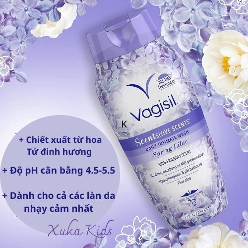 (Hàng Mỹ - mẫu mới) Dung dịch vpệ sinh phụ nữ Vagisil 354ml giúp vùng kín luôn khô ráo, sạch sẽ, thơm tho