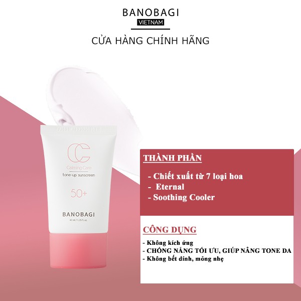 Kem Chống Nắng Make-Up Banobagi ( Calming Care Tone Up Sunscreen ) 40m | BigBuy360 - bigbuy360.vn