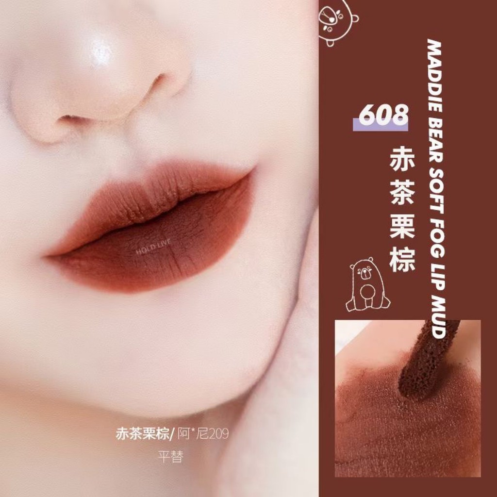 Son kem tím HOLD LIVE gấu tím mềm mịn sương khói Maddie Bear Soft fog Lip Mud Holdlive HL460 | WebRaoVat - webraovat.net.vn