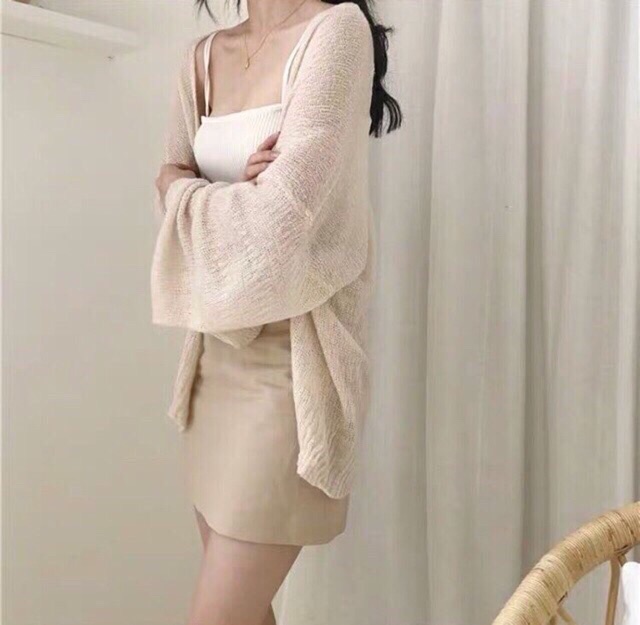 Áo cardigan nữ - Áo khoác len cardigan mỏng Vintage | BigBuy360 - bigbuy360.vn