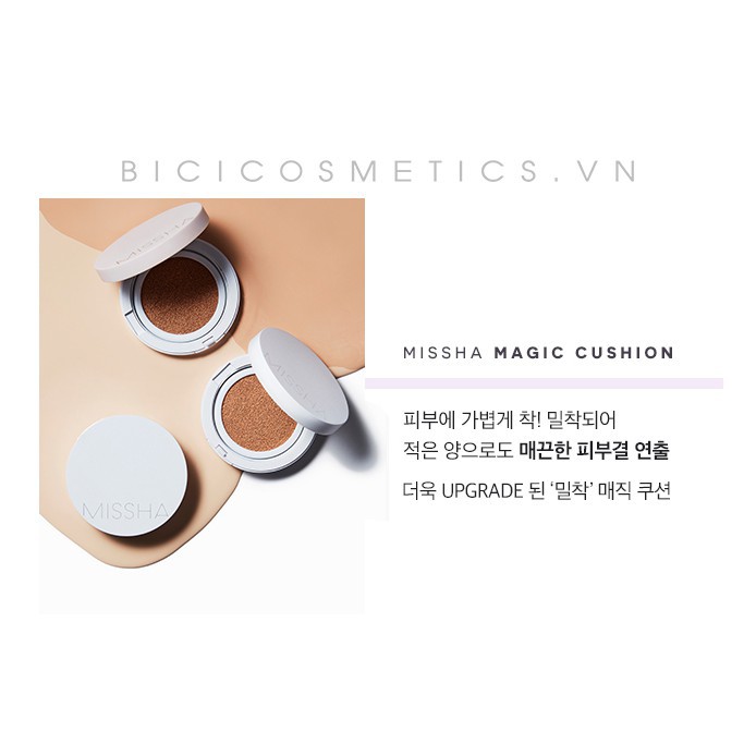 PHẤN NƯỚC KIỀM DẦU Missha Magic Cushion Cover lasting SPF 50+ PA+++ BẢN HỒNG