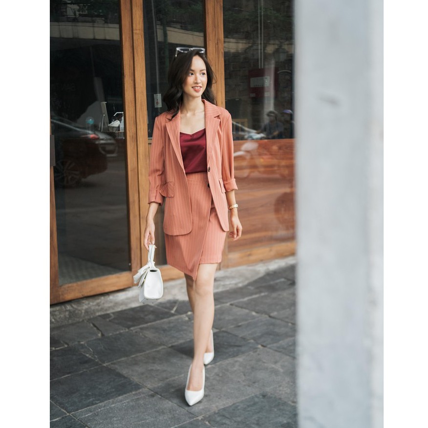 chân váy nữ JANNY blazer nữ phong cách cơ bản trẻ trung năng động Chân Váy vạt chéo