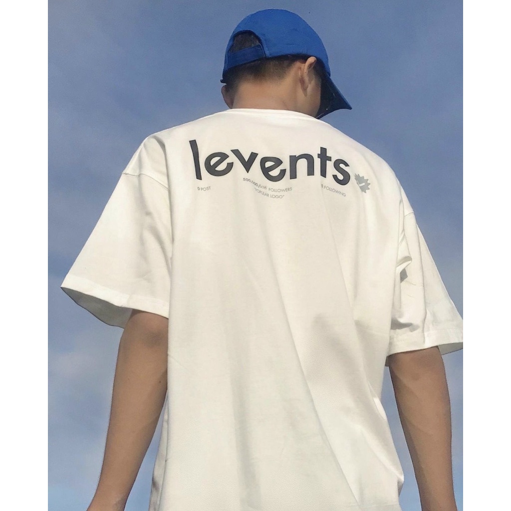 Áo Thun Local Brand Levents Trắng Chữ Đen Unisex Nam Nữ Full Mạc