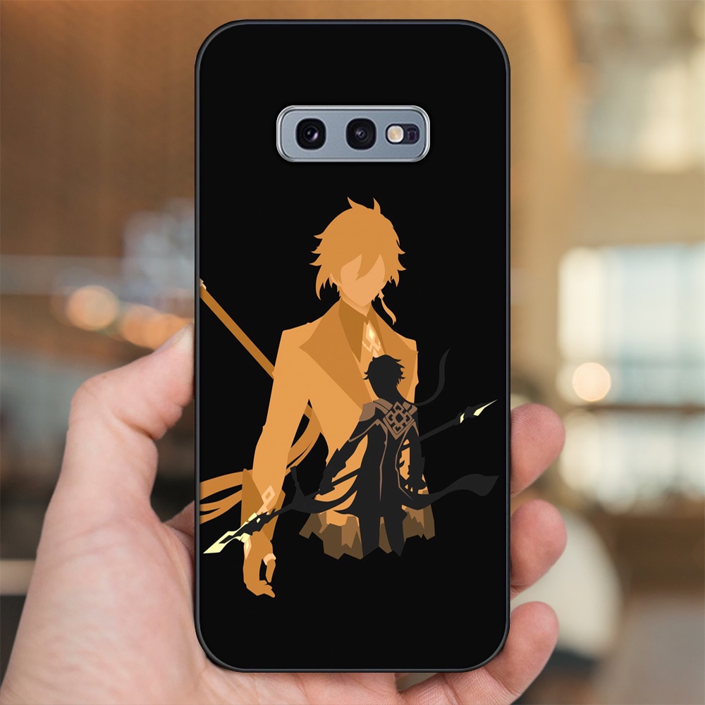Ốp lưng Samsung S10e viền đen in hình Zhongli Genshin Impact