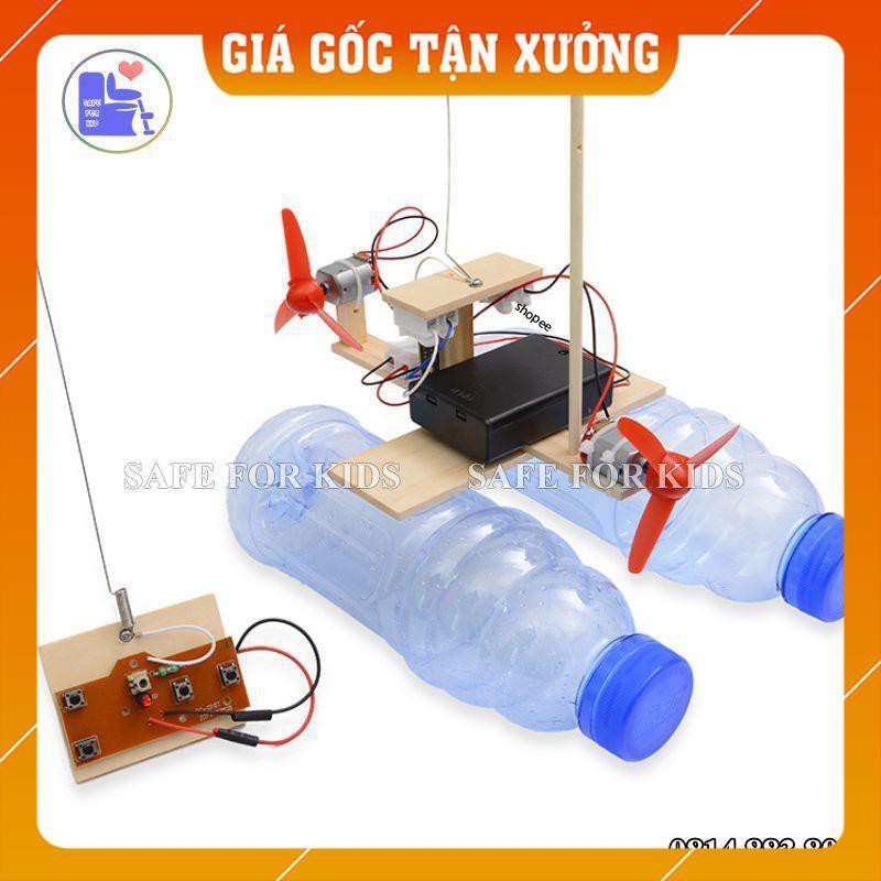 Thuyền Điều Khiển Từ Xa Mô Hình Gỗ 3D Tự Lắp Ráp - Đồ Chơi Khoa Học Cho Bé Sáng Tạo