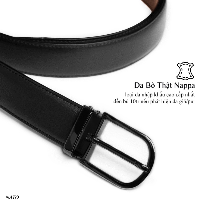Thắt Lưng Nam VICTOR Mặt Xoay Chiều Da Bò Thật Cao Cấp Bền Đẹp Sang Trọng Công Sở Thời Trang Đi Làm Học Bản Nhỏ NATO