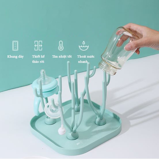 Khay úp bình sữa 𝑭𝑹𝑬𝑬𝑺𝑯𝑰𝑷  Gía úp bình sữa hình cây sạch sẽ, tiện lợi