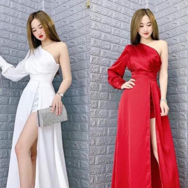 ĐẦM TAY VAI PHỒNG XÈ ĐÙI BÓ EO CON KIẾN - MS99Y MMR