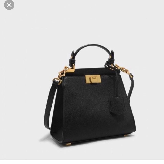 Túi Charles and KEITH CLASSIC PUSH-LOCK BA