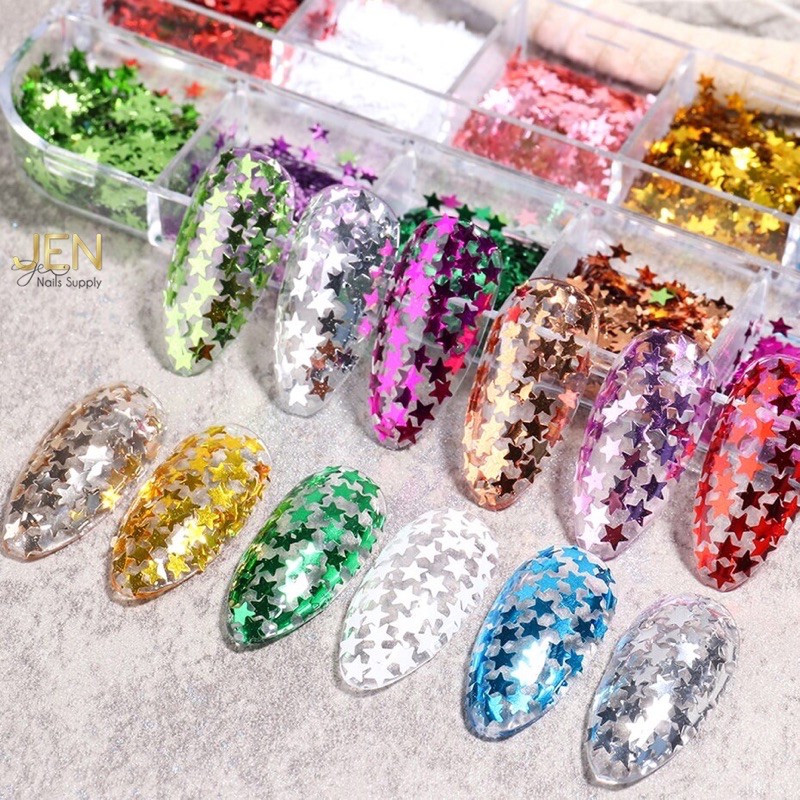 Sequin kim tuyến ngôi sao trang trí móng