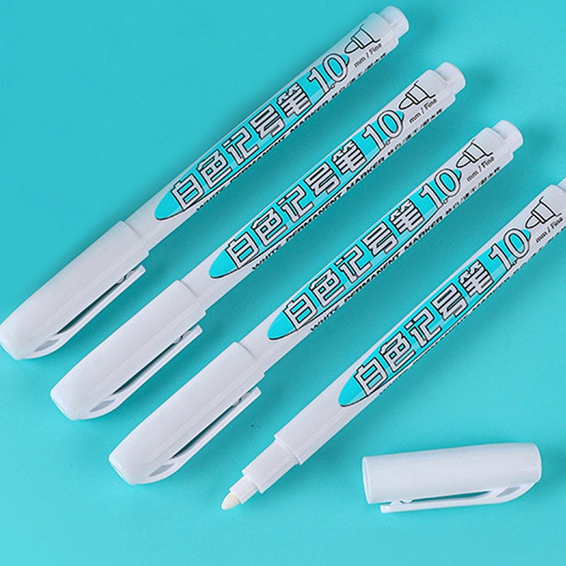 Set 3 Bút Lông Màu Trắng Ngòi 1.0mm Khô Nhanh Chống Nước