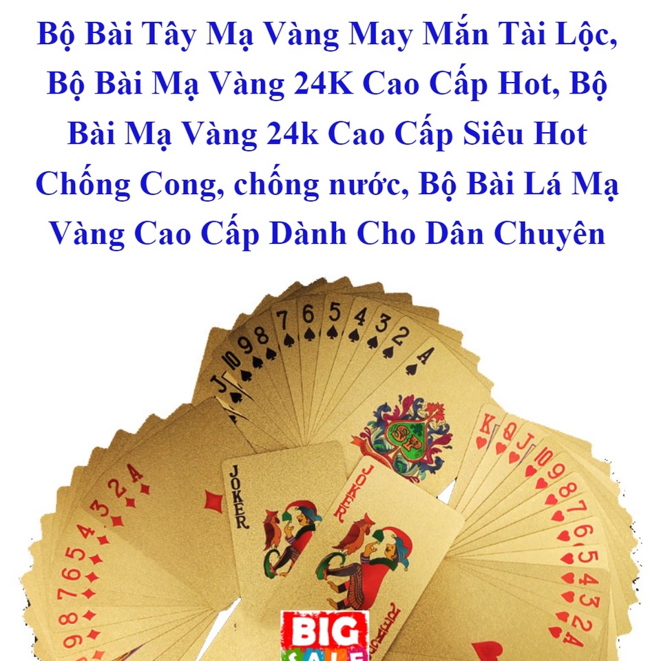 Bộ Bài Lá Mạ Vàng Cao Cấp Dành Cho Dân Chuyên Cực Hot