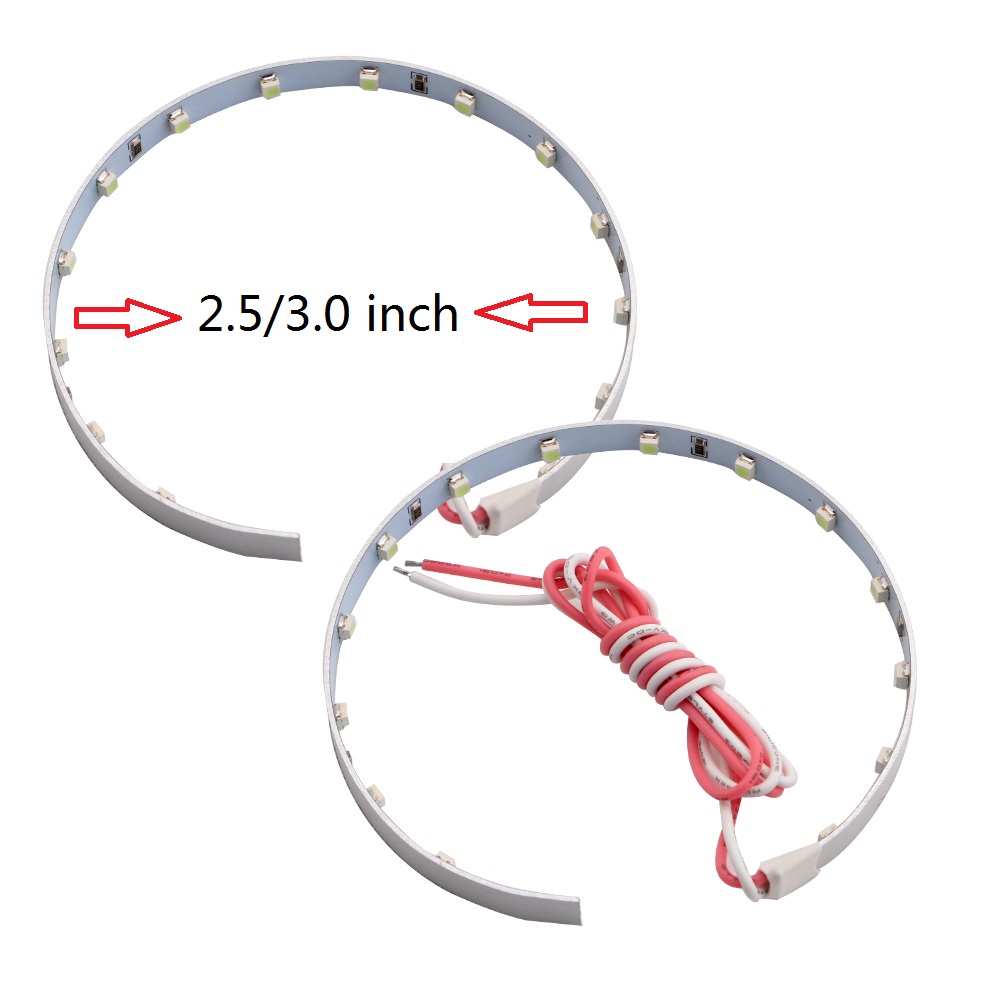 Bộ 2 Đèn Pha Siêu Sáng 2.5 3.0 inch 12V DIY Xoay 360 Độ Chuyên Dụng Cho Xe Hơi / Xe Máy