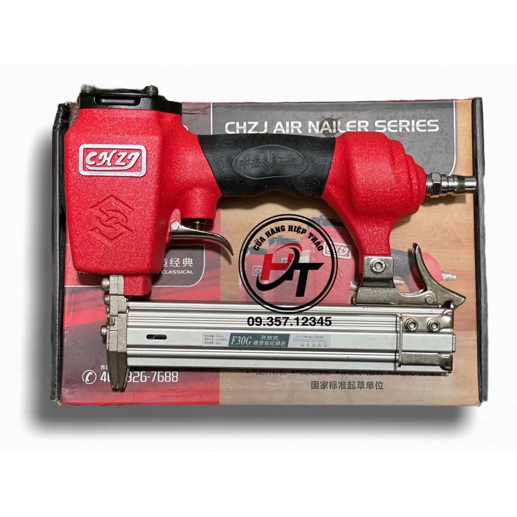 Súng bắn đinh gỗ thẳng F30 đỏ CHZ SBD-F30-CHZ