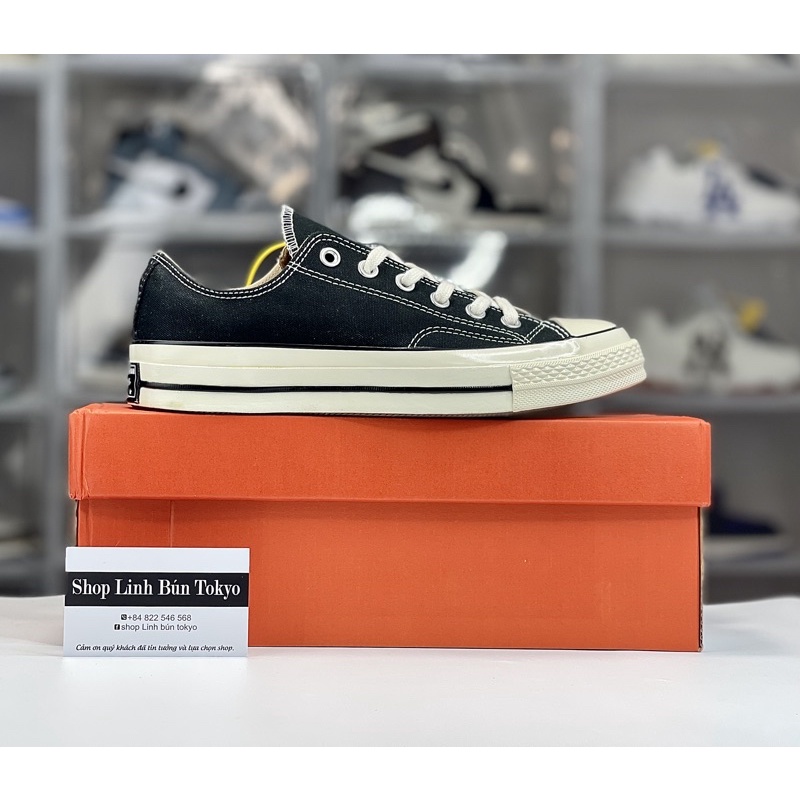 Giày sneaker  conves  cổ thấp kèm phụ kiện