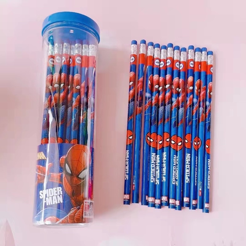 TẶNG BÚT CHÌ NHỆN -BÚT HỌC SINH SIÊU NHÂN NHỆN , ELSA NHIỀU MẪU