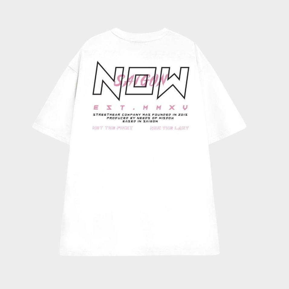 Sale Áo phông tay lỡ nam nữ Now Saigon form rộng BASIC TEE Áo thun Unisex Streetwear Oversize