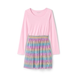 [Xuất Dư] Váy Cho Bé Gái Tay Dài Chân Váy Xếp Ly Lấp Lánh  Size( 28-60kg), Size Lớn Mẹ Có Thể Mặc Cặp Với Bé.