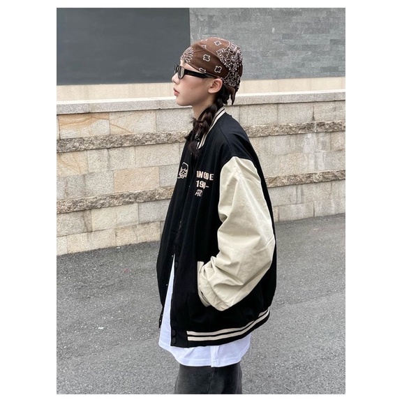 ÁO KHOÁC BOMBER KHAKI THÔ MỎNG NHẸ 2 LỚP CÁ TÍNH ÁO UNISEX NAM NỮ PHONG CÁCH
