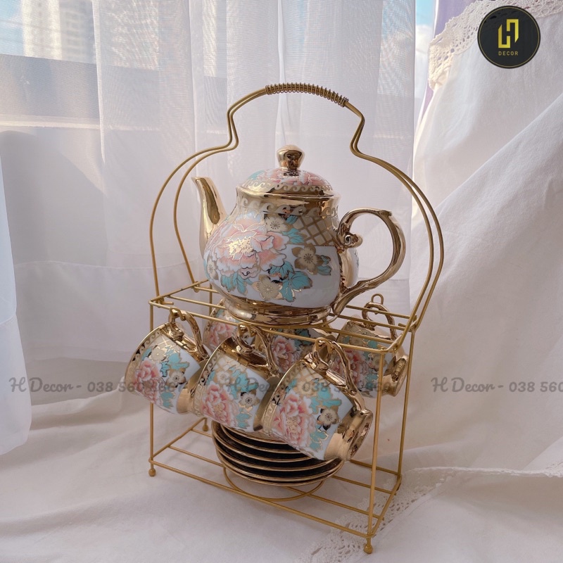 SET BÌNH TRÀ Cao Cấp KÈM GIÁ TREO SANG TRỌNG