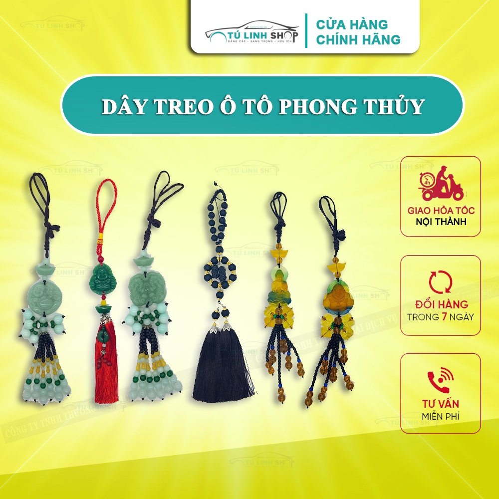 Dây treo phong thủy hình hồ lô, đức phật, tỳ hưu, thuyền buồm... cho ô tô, nhà cửa