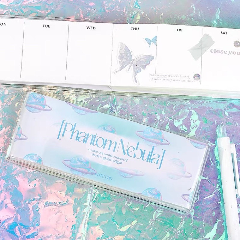 Sổ Tay NOTE FOR Mini Sổ Kế Hoạch Size Nhỏ Bỏ Túi Bìa Ánh Kim Bọc Plastic Mẫu Mới 2022