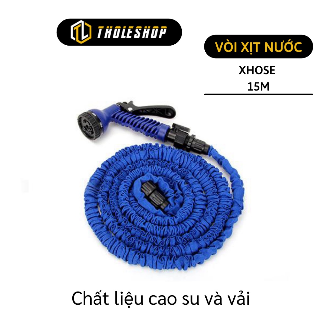 Vòi giãn nở Xhose 15M - Vòi xịt tưới cây, sân vườn, rửa xe thông minh bằng cao su và vải co giãn 3 lần 2130