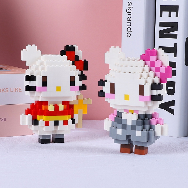 Đồ Chơi Khối Lắp Ráp Hình Mèo Hello Kitty Sáng Tạo