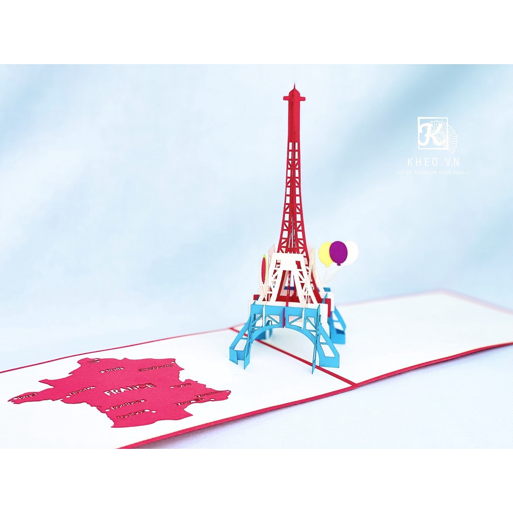 THIỆP 3D THÁP EIFFEL