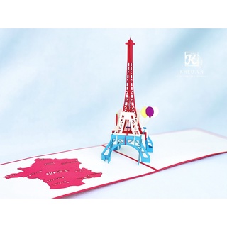 Thiệp 3d tháp eiffel