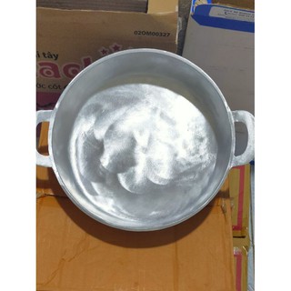 Chảo gang đáy bằng dk25cm đúc khuân cát nguyên khối