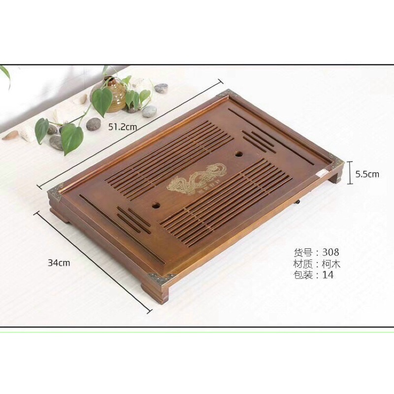 Khay trà gỗ hình rồng bay siêu đẹp- Khay gỗ ấm chén