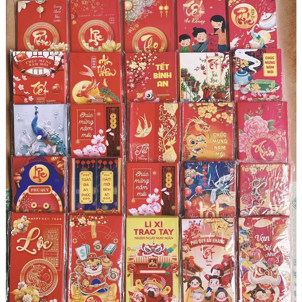 Bao lì xì đẹp 2023 - Xấp 5 cái