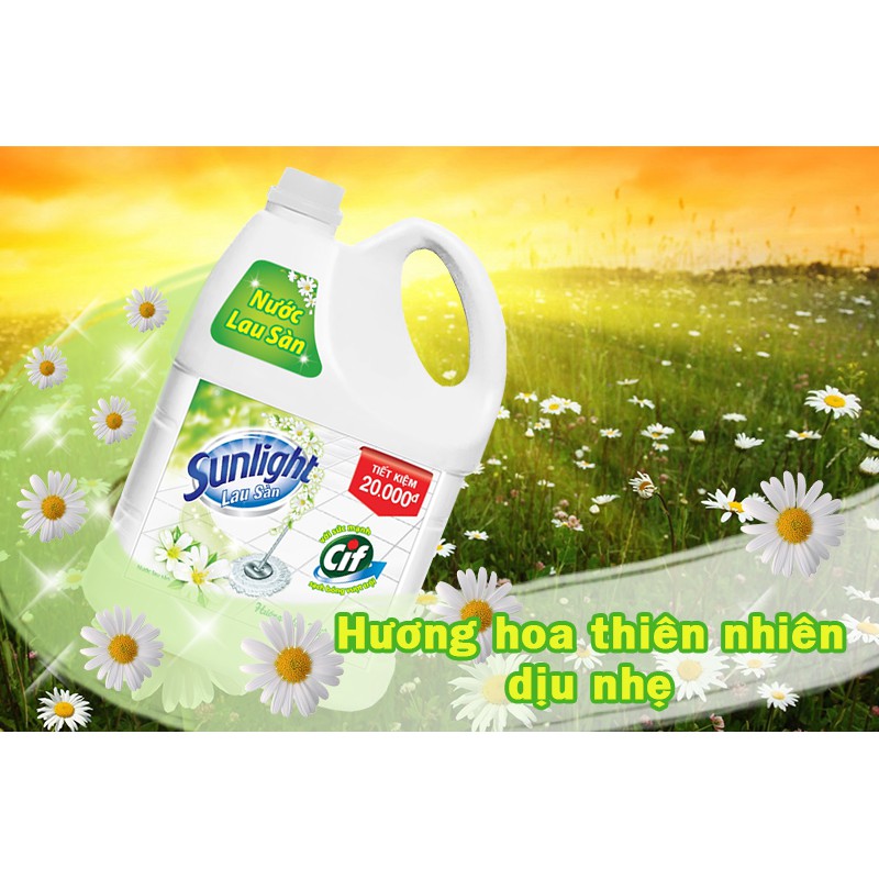 Nước lau sàn Sunlight can lớn 3,6kg
