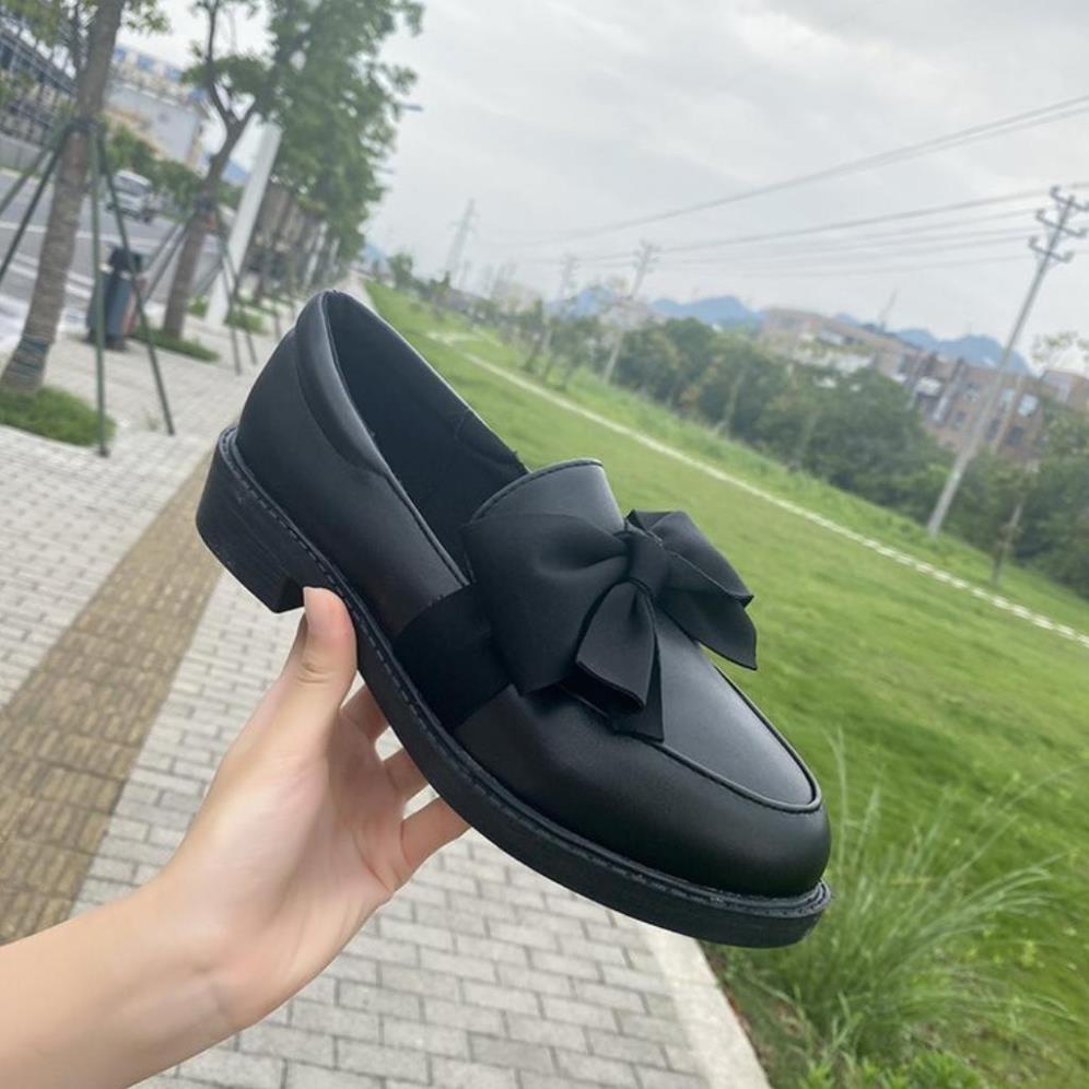 Giày nữ [Xoài Sneaker] Giày búp bê nữ gắn nơ phong cách Hàn Quốc