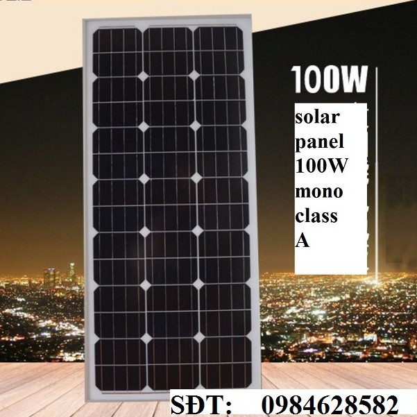 tấm pin năng lượng mặt trời mono 100W+ sạc 30a+ MC4