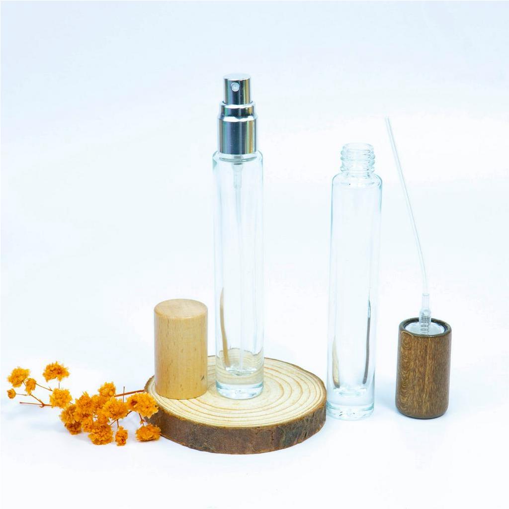 Chai lọ đựng nước hoa thủy tinh cao cấp 10ml chai chiết vuông dài vỏ rất dày dạng xịt phun sương
