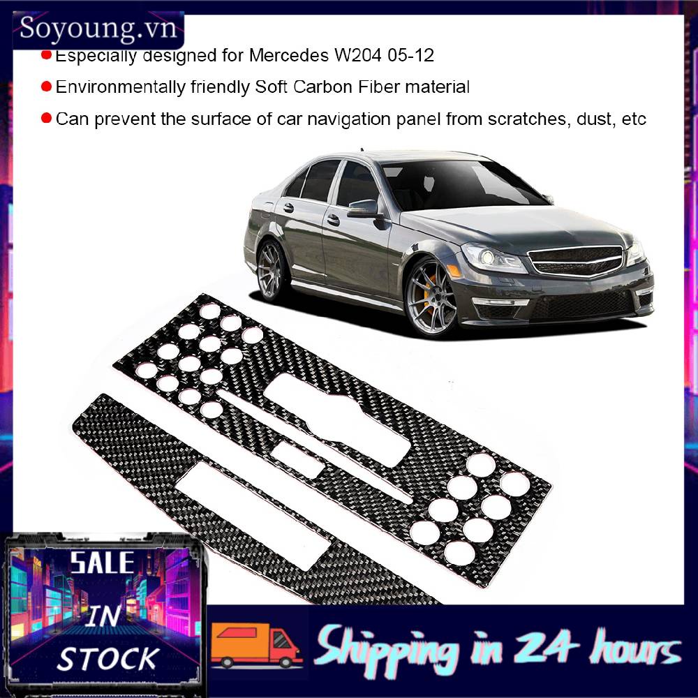 Set 2 Ốp Bảng Điều Khiển Xe Ô Tô Mercedes W204 2005-2012
