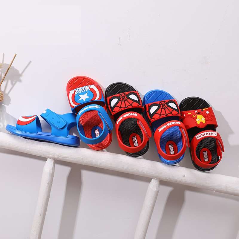 Sandal Bé Trai Dép Siêu Nhân Cho Bé Từ 1-8 Tuổi Quai Mềm Đế Êm Kháng Khuẩn Dành Cho Bé Yêu Thích Nhân Vật Siêu Nhân D27