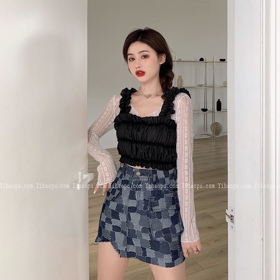[SẴN SET ÁO 2+VÁY S M]SET ÁO KIỂU+VÁY HÈ EO CAO ULZZANG | BigBuy360 - bigbuy360.vn