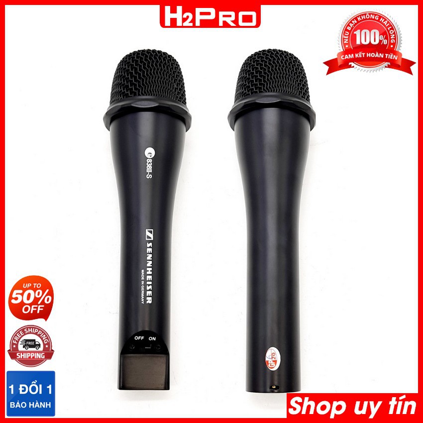 Micro karaoke cao cấp Sennheiser e838II-S hát hay, âm chuẩn, chống hú, micro karaoke có dây cao cấp dây dài 6m