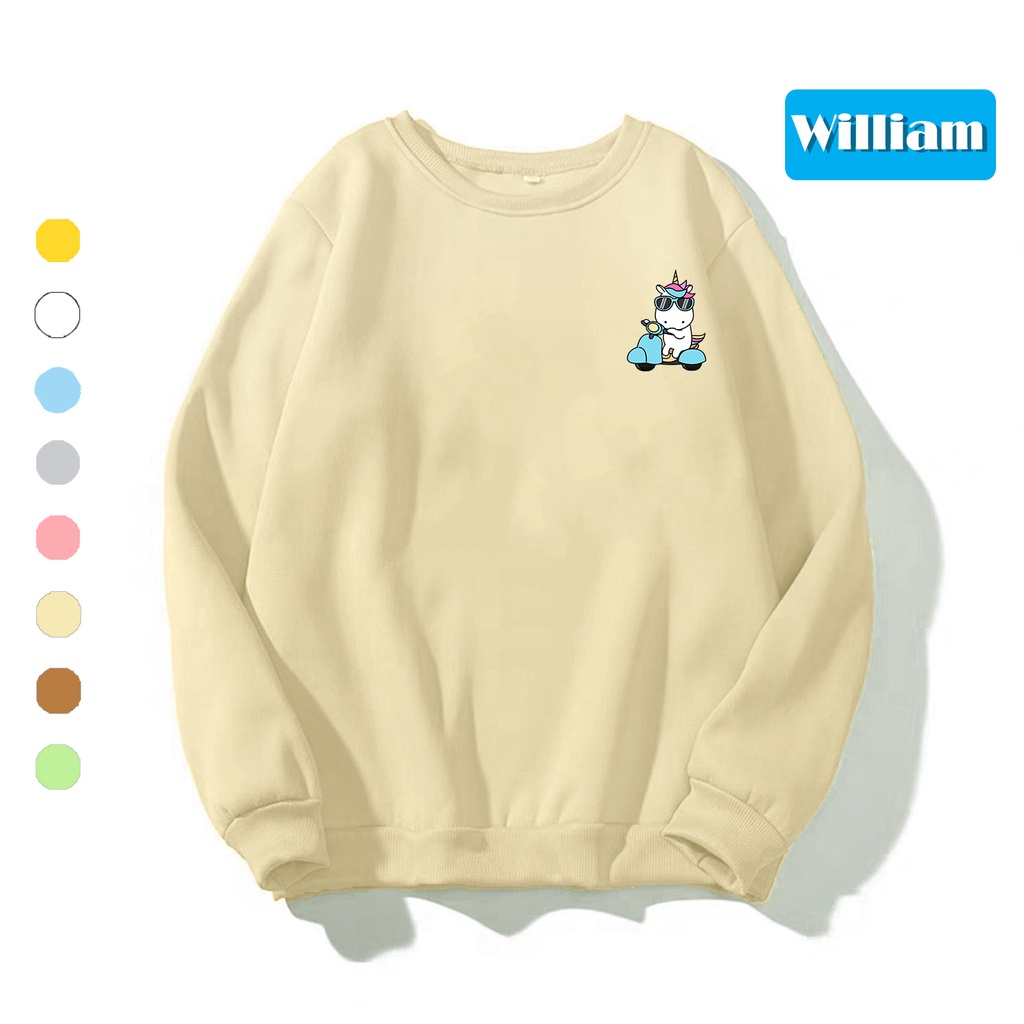 Áo sweater nam nữ in hình UNICON cực cute chất nỉ dày dặn, hợp làm áo cặp William - DS192