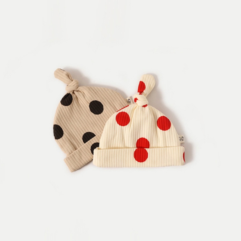 Mũ Chấm Bi Đáng Yêu Dành Cho Bé Sơ Sinh 0-3 Tháng Tuổi 36-38cm
