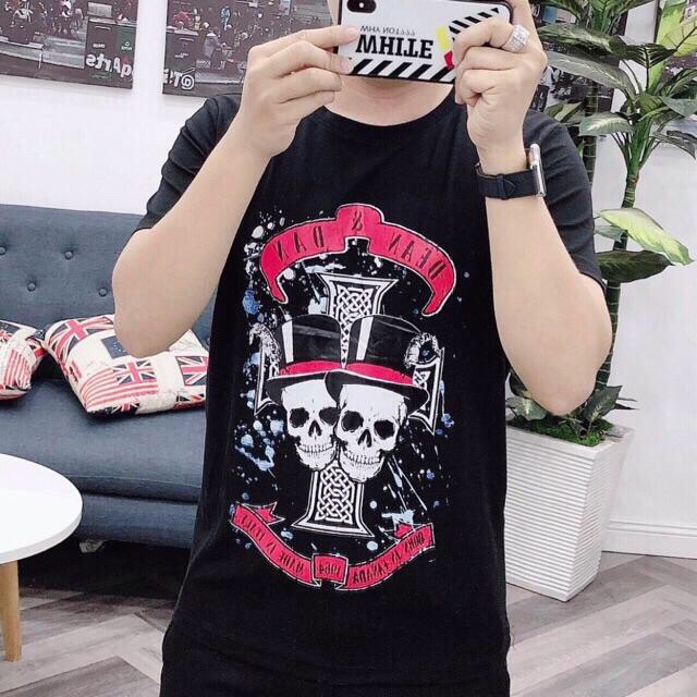 Áo thun nam cao cấp King Label tuyệt đẹp trắng đỏ và đen đỏ nam tính size M-L-XL