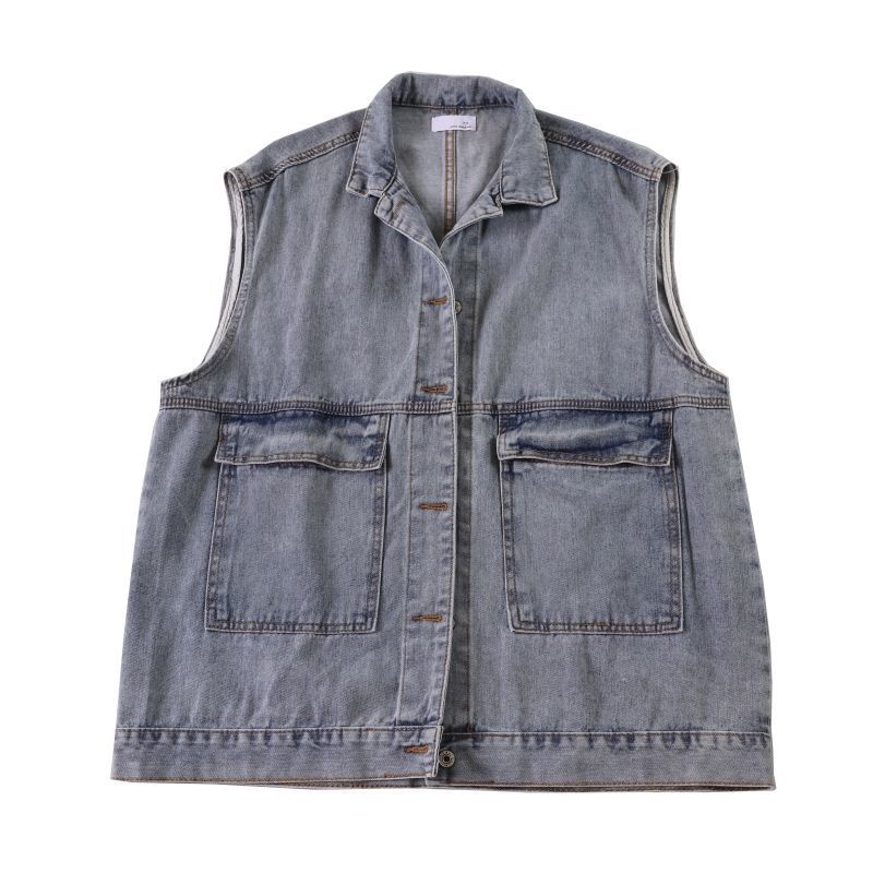 Áo Khoác Denim Không Tay Thời Trang Hàn Quốc Size S-5xl