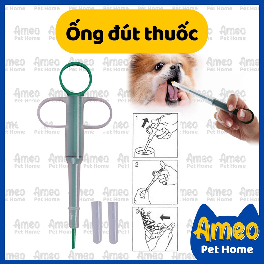 Xilanh gắp đút thuốc, Dụng cụ hỗ trợ chó mèo uống thuốc viên và thuốc nước