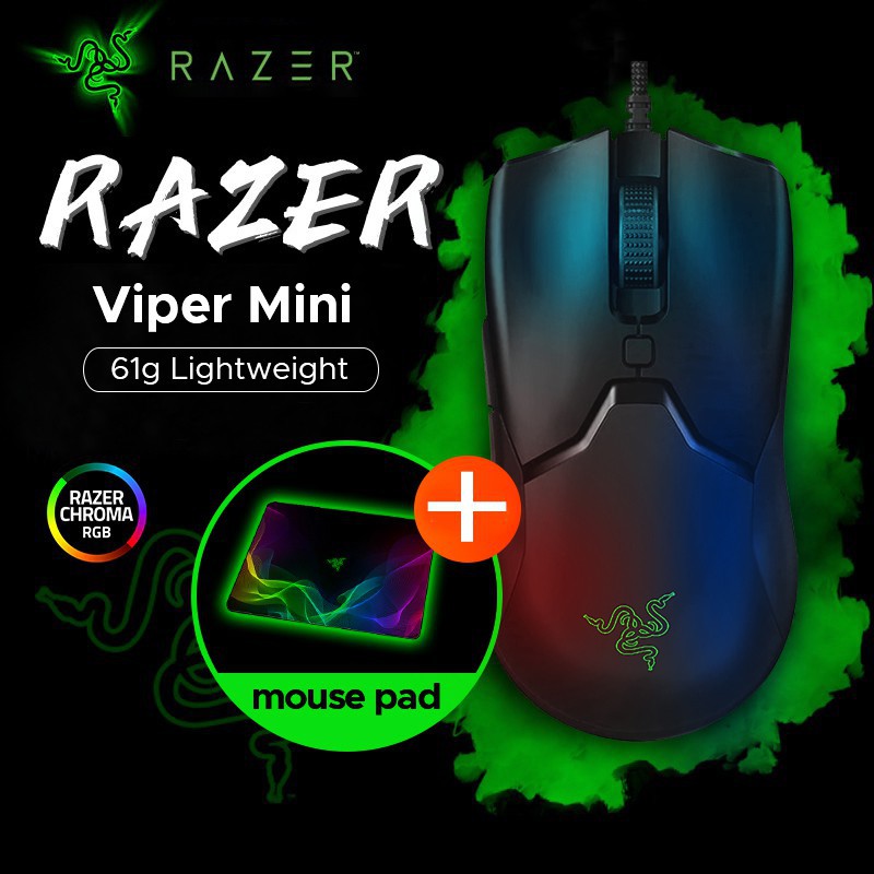 [MUMU] Chuột chơi game cảm biến quang học RGB siêu nhẹ có dây Razer Viper Mini 8500DPI chất lượng cao